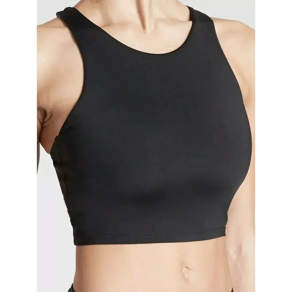 Athleta Conscious Crop Bikini Top Black Size M - Picture 1 of 7